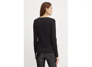 Βαμβακερή μπλούζα με μακριά μανίκια Guess χρώμα: μαύρο, W4BI21 I3Z14