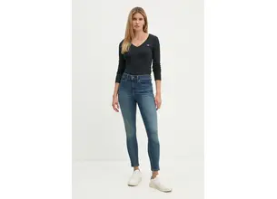 Βαμβακερή μπλούζα με μακριά μανίκια Levi's χρώμα: μαύρο, A9330