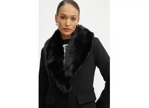 Μάλλινο παλτό MICHAEL Michael Kors χρώμα: μαύρο, 77B6781M12