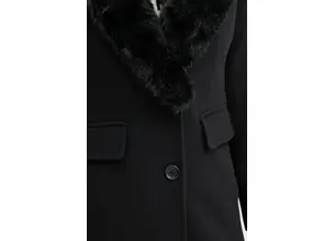Μάλλινο παλτό MICHAEL Michael Kors χρώμα: μαύρο, 77B6781M12