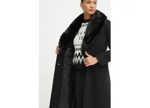 Μάλλινο παλτό MICHAEL Michael Kors χρώμα: μαύρο, 77B6781M12