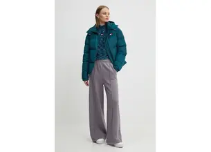 Μπουφάν με επένδυση από πούπουλα Tommy Jeans χρώμα: πράσινο, DW0DW18610