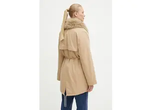 Μπουφάν Guess LUCIE χρώμα: μπεζ, W4BL45 WGK30