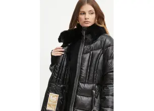 Μπουφάν MICHAEL Michael Kors χρώμα: μαύρο, 77B6637M42