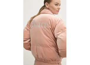 Βελούδινο σακάκι Juicy Couture MARGO PUFFER χρώμα: καφέ, JCOIJ224556