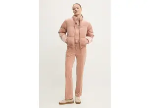 Βελούδινο σακάκι Juicy Couture MARGO PUFFER χρώμα: καφέ, JCOIJ224556