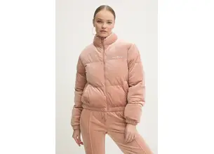 Βελούδινο σακάκι Juicy Couture MARGO PUFFER χρώμα: καφέ, JCOIJ224556