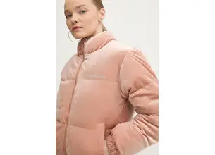Βελούδινο σακάκι Juicy Couture MARGO PUFFER χρώμα: καφέ, JCOIJ224556