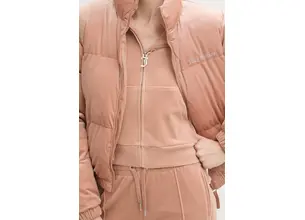 Βελούδινο σακάκι Juicy Couture MARGO PUFFER χρώμα: καφέ, JCOIJ224556