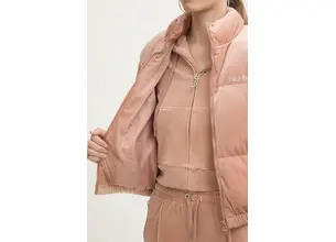 Βελούδινο σακάκι Juicy Couture MARGO PUFFER χρώμα: καφέ, JCOIJ224556