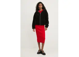 Μπλούζα Hollister Co. χρώμα: μαύρο, με κουκούλα, KI344-4400
