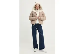 Μπουφάν Hollister Co. χρώμα: μπεζ, KI344-4604