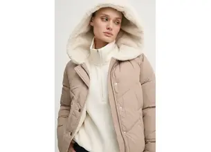 Μπουφάν Hollister Co. χρώμα: μπεζ, KI344-4604