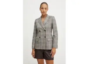 Μάλλινο σακάκι Weekend Max Mara χρώμα: μαύρο, 2425046052600