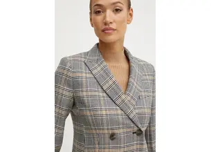 Μάλλινο σακάκι Weekend Max Mara χρώμα: μαύρο, 2425046052600