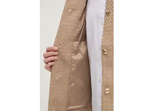 Σακάκι Abercrombie & Fitch χρώμα: μπεζ, KI144-4128
