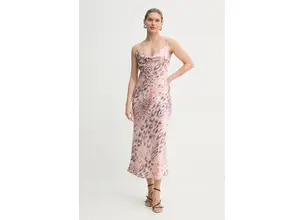 Φόρεμα Guess χρώμα: ροζ