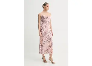 Φόρεμα Guess χρώμα: ροζ