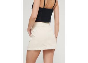 Τζιν φούστα Roxy Roll with It χρώμα: μπεζ ARJWK03069