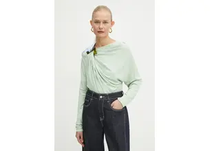 Μπλουζάκι Victoria Beckham χρώμα: πράσινο, 1125WTP006017A