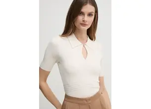 Πουλόβερ Guess χρώμα: μπεζ, W5RR10 Z2Y72