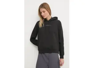 Μπλούζα Calvin Klein Jeans χρώμα: μαύρο, με κουκούλα, J20J225494