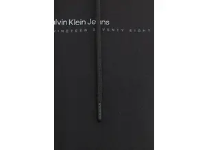 Μπλούζα Calvin Klein Jeans χρώμα: μαύρο, με κουκούλα, J20J225494
