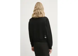 Βαμβακερή μπλούζα Karl Lagerfeld Jeans γυναικεία, χρώμα: μαύρο, A1W20022