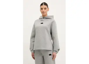 Μπλούζα The North Face Relaxed χρώμα: γκρι, με κουκούλα, NF0A89C0EC41