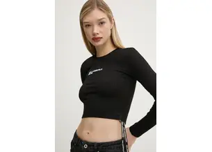 Μακρυμάνικο Karl Lagerfeld Jeans χρώμα: μαύρο, A1W17037