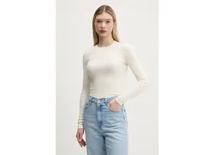 Μακρυμάνικο Guess Originals χρώμα: μπεζ, W5RP40 KA0H1