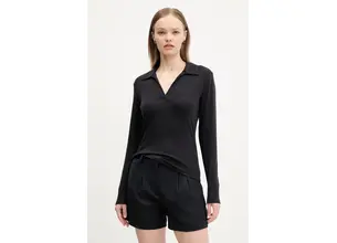 Μακρυμάνικο Abercrombie & Fitch χρώμα: μαύρο, KI139-5208