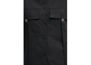 Πουκάμισο Twinset χρώμα: μαύρο, 251TF202A