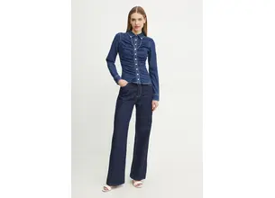 Πουκάμισο Guess ALISHA χρώμα: ναυτικό μπλε, W5RH69 D5HJ1