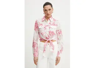 Πουκάμισο Guess ADELAIDE χρώμα: άσπρο, W5GH03 WH4K2