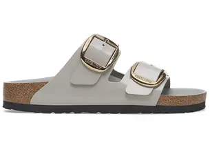 Δερμάτινες παντόφλες Birkenstock Arizona Big Buckle γυναικείες, χρώμα: γκρι, 1029346