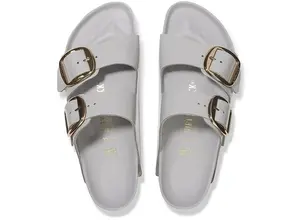 Δερμάτινες παντόφλες Birkenstock Arizona Big Buckle γυναικείες, χρώμα: γκρι, 1029346