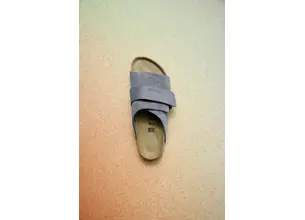 Δερμάτινες παντόφλες Birkenstock Kyoto γυναικείες, χρώμα: γκρι, 1029157