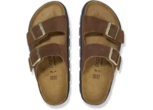 Παντόφλες σουέτ Birkenstock Arizona Chunky Birkenstock x Papillio γυναικείες, χρώμα: καφέ, 1028389