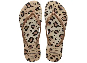 Παντόφλες Havaianas SLIM χρώμα: καφέ, 4103352.6516