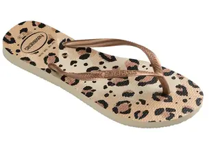 Παντόφλες Havaianas SLIM χρώμα: καφέ, 4103352.6516