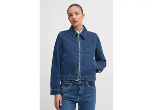 Τζιν μπουφάν Calvin Klein Jeans χρώμα: ναυτικό μπλε, J20J224545