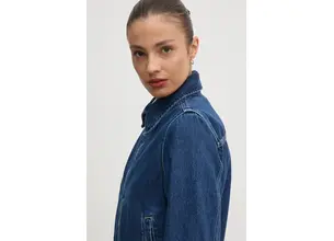 Τζιν μπουφάν Calvin Klein Jeans χρώμα: ναυτικό μπλε, J20J224545