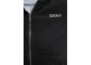Μπλούζα Dkny χρώμα: μαύρο, με κουκούλα, DP5J9508