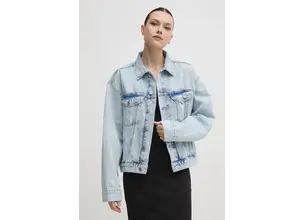 Τζιν μπουφάν Calvin Klein Jeans χρώμα: μπλε, J20J225186
