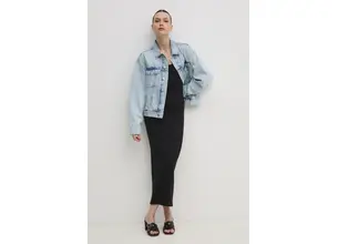 Τζιν μπουφάν Calvin Klein Jeans χρώμα: μπλε, J20J225186