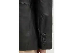 Δερμάτινο σακάκι MICHAEL Michael Kors χρώμα: μαύρο, MF41098FAF