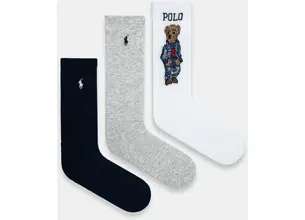 Κάλτσες Polo Ralph Lauren 3-pack χρώμα: ναυτικό μπλε, 455882850