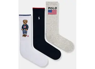 Κάλτσες Polo Ralph Lauren 3-pack χρώμα: ναυτικό μπλε, 455968680