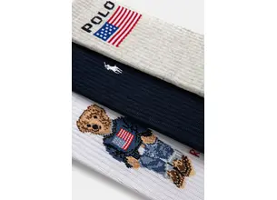Κάλτσες Polo Ralph Lauren 3-pack χρώμα: ναυτικό μπλε, 455968680